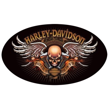 harley davidson skull wing logo